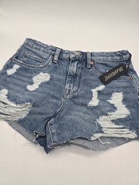 Blank NYC The Barrow Distressed Denim Shorts 25